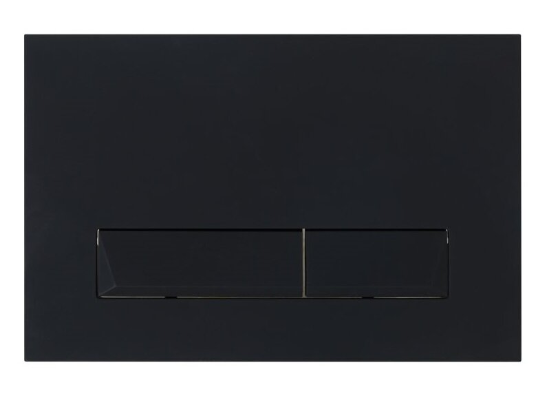Изображение товара Кнопка смыва для унитаза BelBagno Marmi BB012-MR-NERO.M, черный матовый