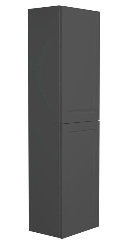Изображение товара Шкаф-пенал подвесной Art&Max AM-Platino-1500-2A-SO-GM, 40 см, 2 распашные дверцы, черный матовый