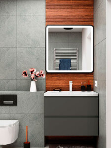 Изображение товара Тумба под раковину Art&Max AM-Bianchi-750-2C-SO-GM, 75 см, подвесная, 2 ящика, серый матовый