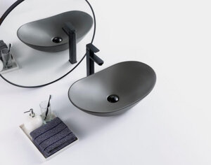 Изображение товара Раковина BelBagno BB1404-H311 накладная 60 х 36 х 15 см, цвет серый матовый