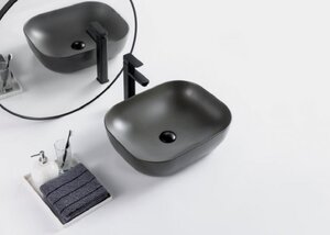 Изображение товара Раковина BelBagno BB1302-H311, 50 х 40 см, накладная, цвет серый матовый