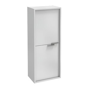 Изображение товара Шкаф-пенал Jacob Delafon Vivienne EB1510-N18-N18, 40 х 100 см, ручки хром, корпус белый глянцевый, фасад белый глянцевый