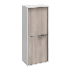 Изображение товара Шкаф-пенал Jacob Delafon Vivienne EB1510-N18-E71, 40 х 100 см, ручки хром, корпус белый глянцевый, фасад серый дуб