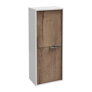 Изображение товара Шкаф-пенал Jacob Delafon Vivienne EB1510-N18-E52, 40 х 100 см, ручки хром, корпус белый глянцевый, фасад дуб табак