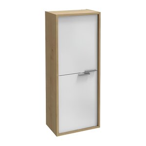 Изображение товара Шкаф-пенал Jacob Delafon Vivienne EB1510-E70-N18, 40 х 100 см, ручки хром, корпус арлингтонский дуб, фасад белый глянцевый