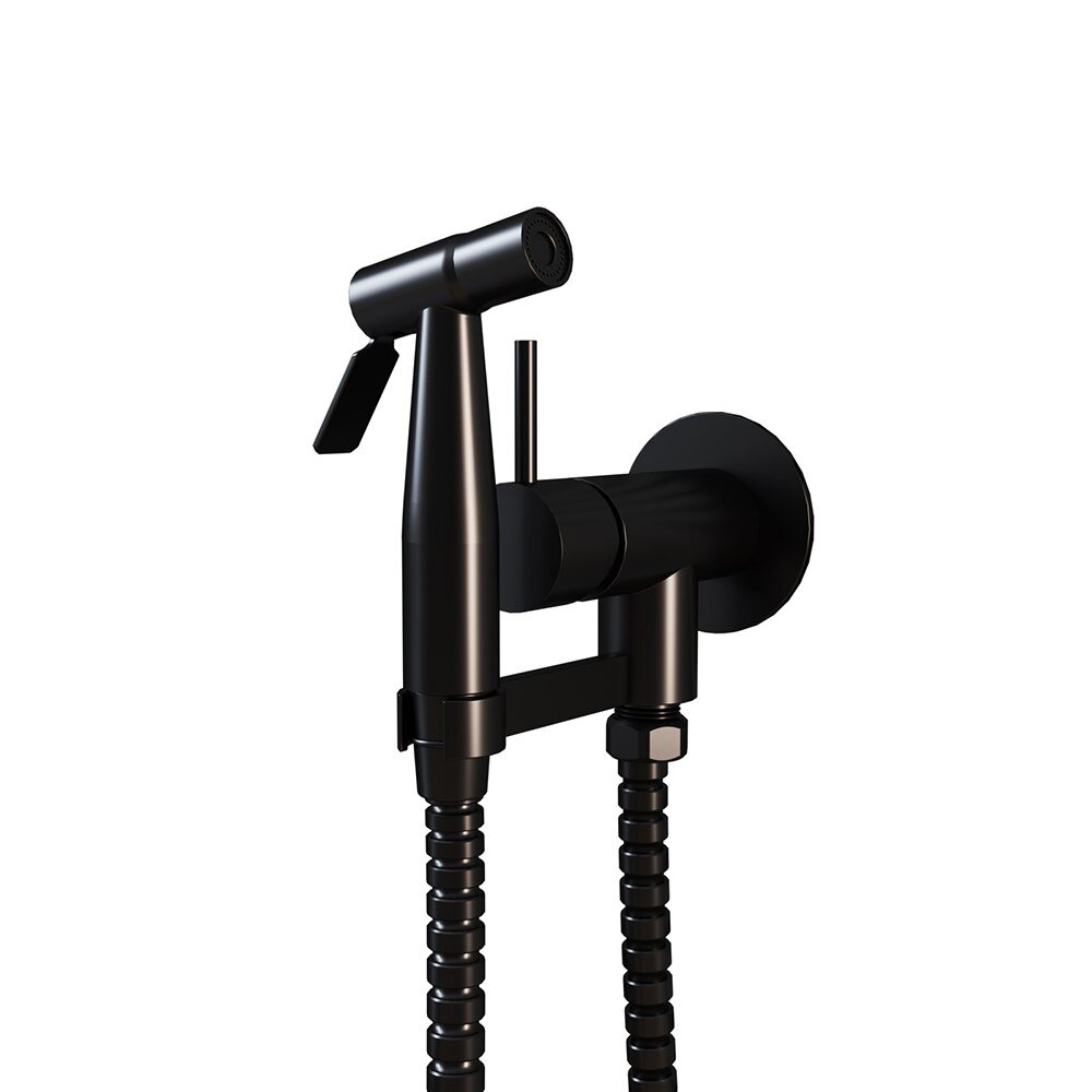 Изображение товара Гигиенический душ Paini Isola ISPZ442 со смесителем черный брашированный PVD