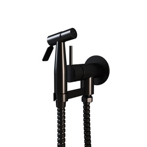 Изображение товара Гигиенический душ Paini Isola ISPZ442, со смесителем, черный брашированный PVD