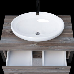 Изображение товара Тумба с раковиной 1Marka Grunge Loft 80П, дуб намибия, подвесная