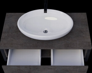 Изображение товара Тумба 1Marka Grunge Loft 90П, бетон темно-серый, У85849