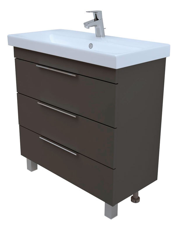 Изображение товара Тумба под раковину 1Marka Gaula У92547 80Н черная напольная мебель