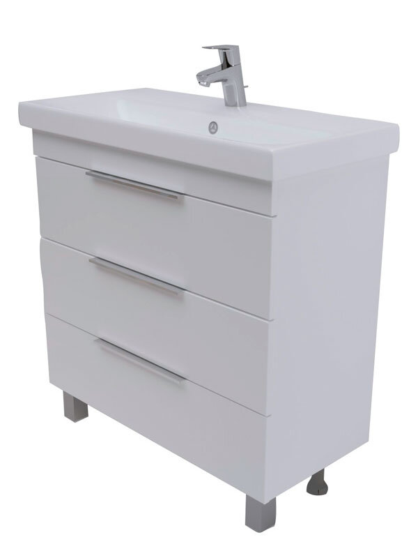 Изображение товара Тумба для ванной 1Marka Gaula У92517 80Н белая напольная