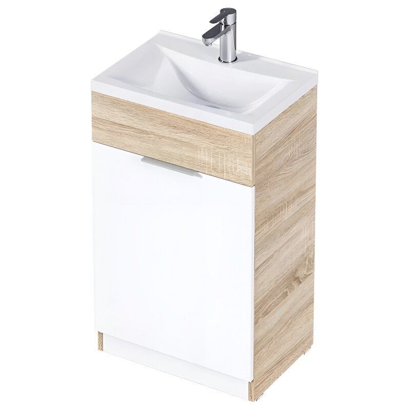 Изображение товара Тумба с раковиной 1Marka Revo 50Н из влагостойкого ЛДСП, белая