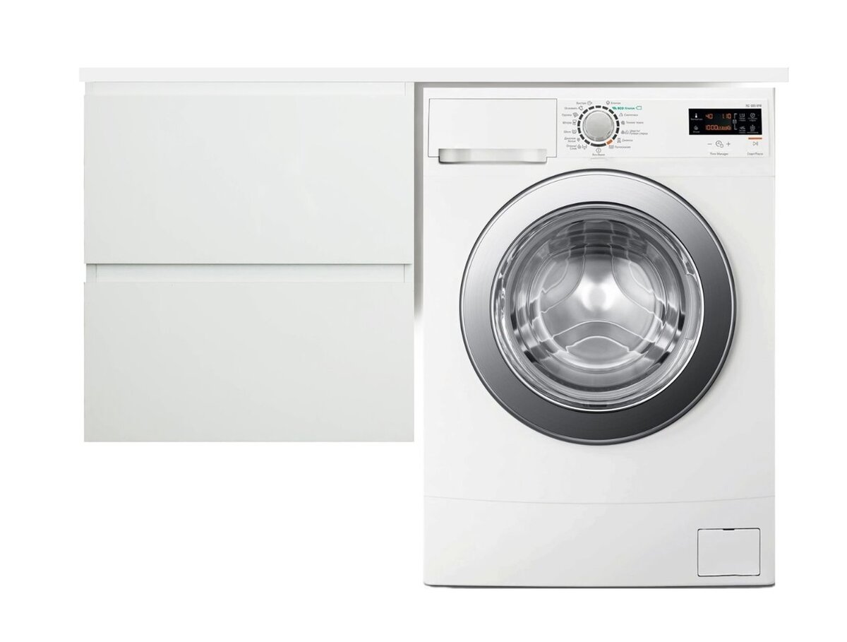 Изображение товара Тумба с раковиной Эстет Dallas Luxe 105 х 48,2 см подвесная, 2 ящика, левая/правая, белый, ФР-00009671/ФР-00009672