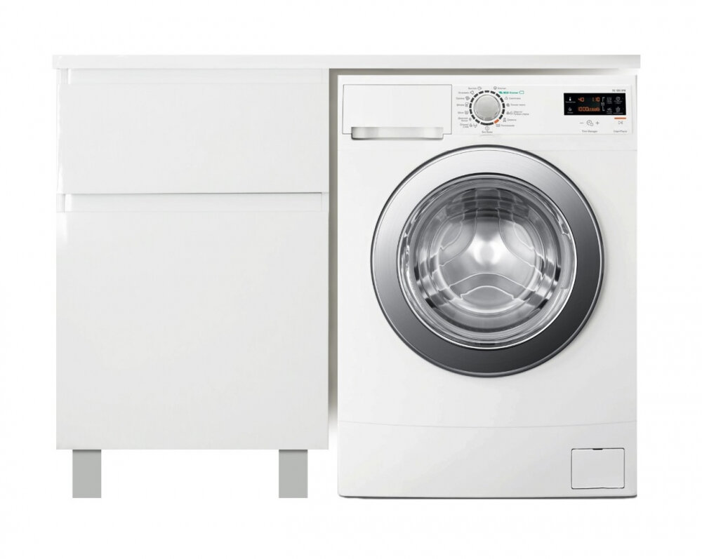 Изображение товара Тумба с раковиной Эстет Dallas Luxe 150 х 48,2 см напольная, 2 ящика, левая, белый, ФР-00009681