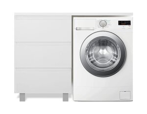 Изображение товара Тумба с раковиной Эстет Dallas Luxe 150 х 48,2 см напольная, 3 ящика, левая, белый, ФР-00009683