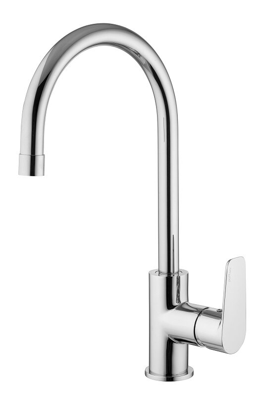Изображение товара Смеситель кухонный Paffoni Lime LM180CR из латуни с хромом, поворотный излив