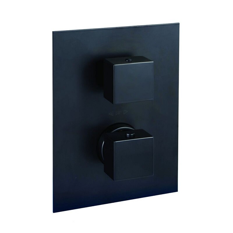 Изображение товара Смеситель Paffoni Elle LEQ518NO/M для душа термостатический, черный матовый