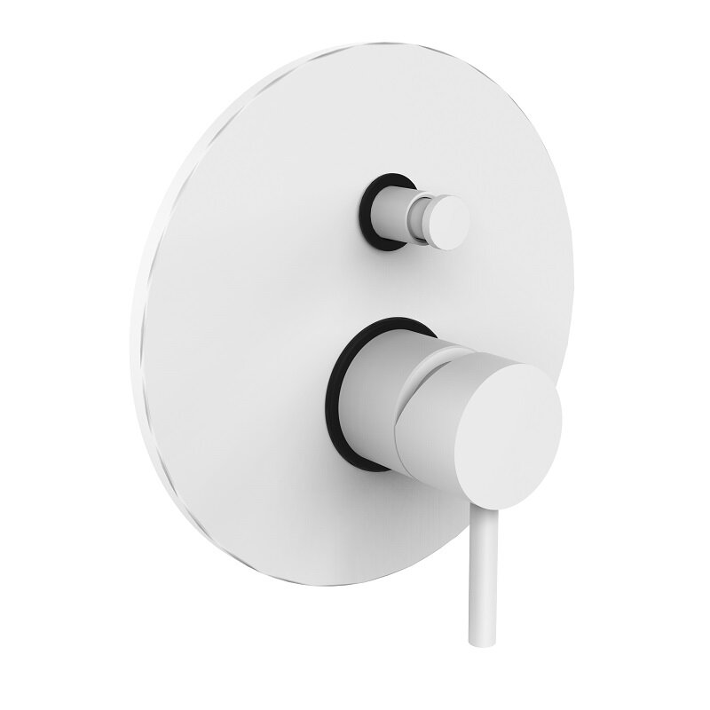 Изображение товара Смеситель Paffoni Light LIG015BO для душа, с внутренней частью, цвет белый матовый
