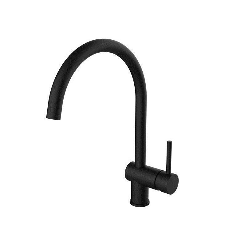 Изображение товара Смеситель Paffoni Light LIG280NO для кухонной мойки, цвет черный матовый