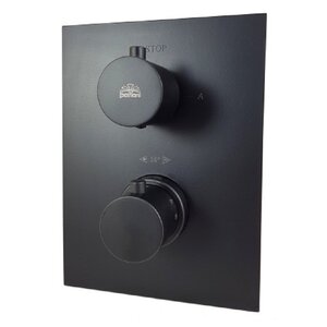 Изображение товара Смеситель Paffoni Light LIQ519NO/M термостатический для душа, цвет черный матовый