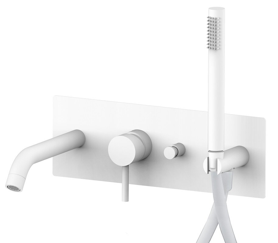 Изображение товара Смеситель Paffoni Light LIG001BO для ванны и душа, белый матовый