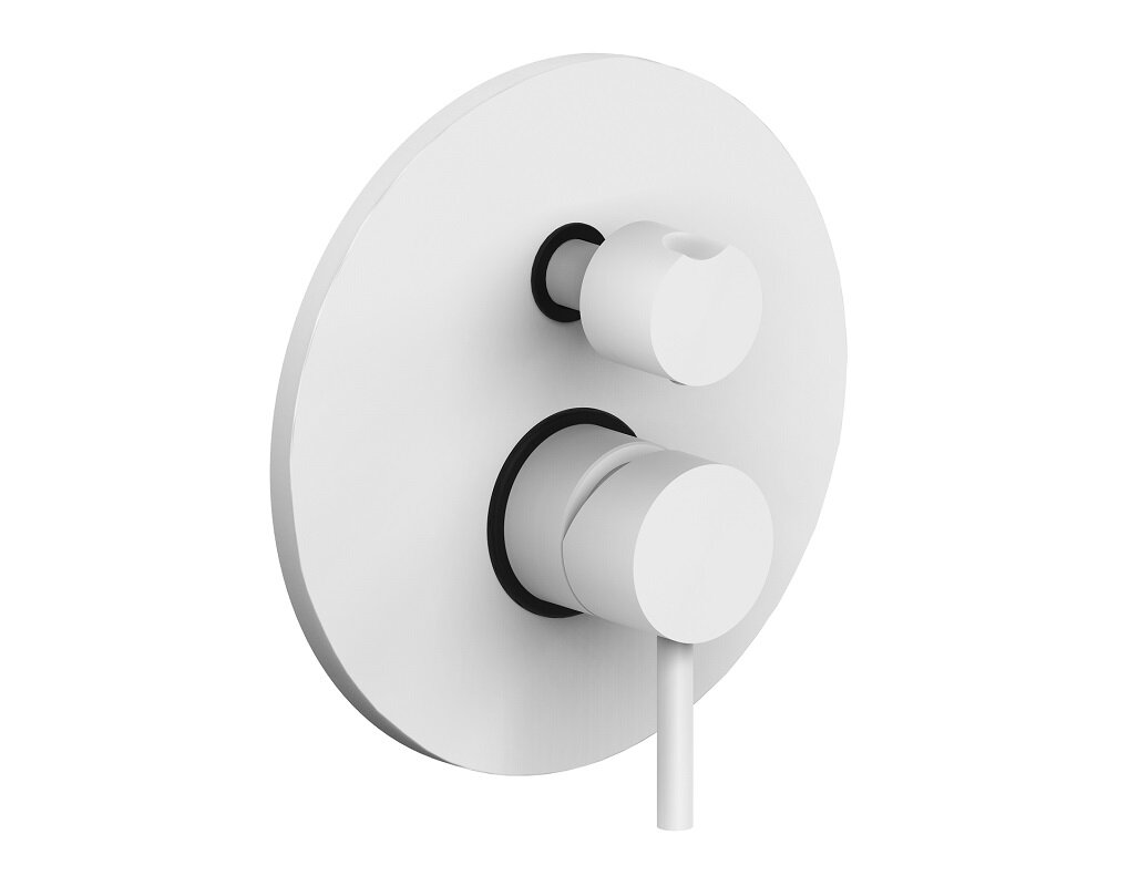 Изображение товара Смеситель Paffoni Light LIG019BO для душа, с внутренней частью, цвет белый матовый