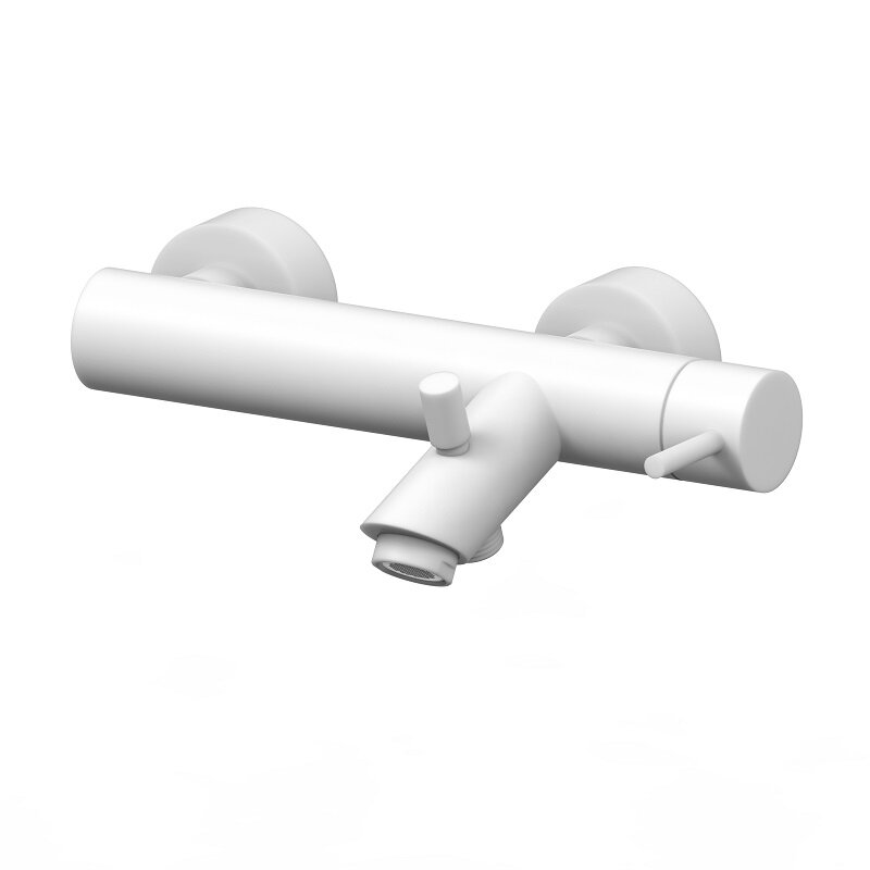 Изображение товара Смеситель Paffoni Light LIG022BO для ванны и душа, без душевого гарнитура, цвет белый матовый