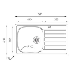 Изображение товара Кухонная мойка TopZero Hypnos HYL860.500.GT8K, хром