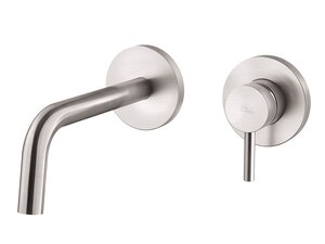 Изображение товара Стильный встроенный смеситель для раковины Paffoni Light LIG006ST70 стальной цвет