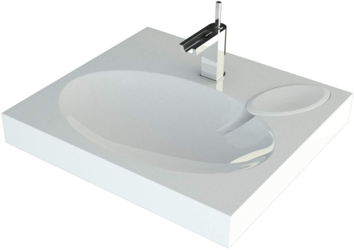 Изображение товара Раковина Andrea Comfort 60 см, белая, со смесителем