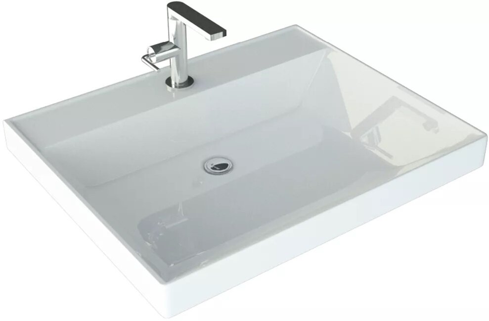 Изображение товара Раковина Andrea Corolina 60 см белая с кронштейнами