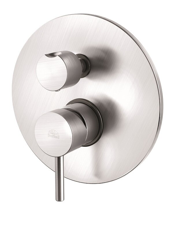 Изображение товара Смеситель Paffoni Light LIG019ST для душа с внутренней частью, стальной цвет, встроенный монтаж