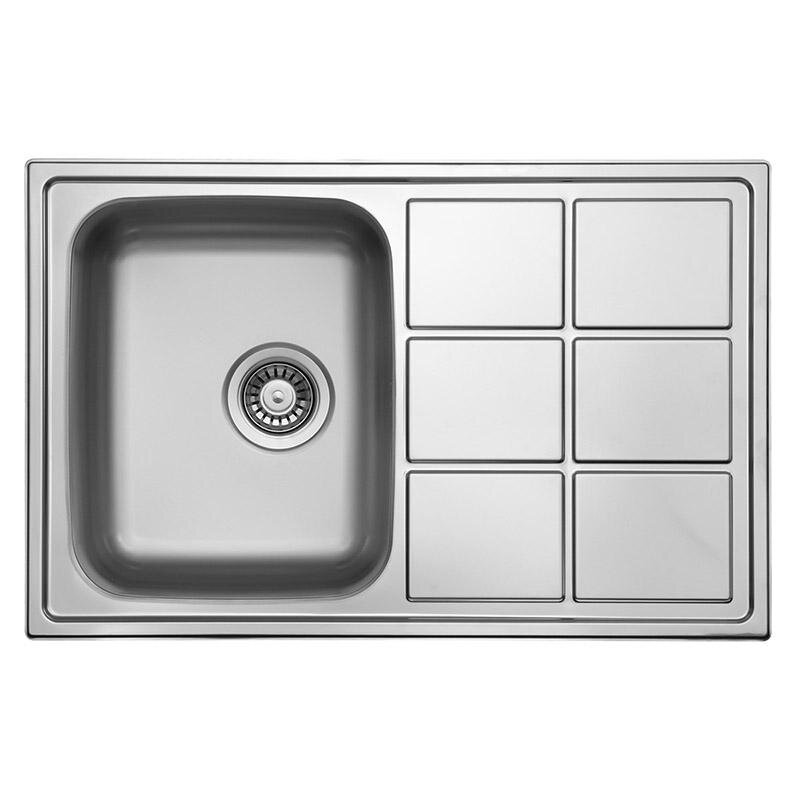 Изображение товара Кухонная мойка TopZero Lotus LTP780.500.GT8K, хром