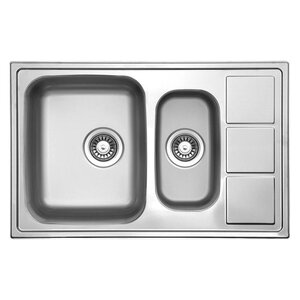 Изображение товара Кухонная мойка TopZero Lotus LTP780.500.15.GT8K, хром