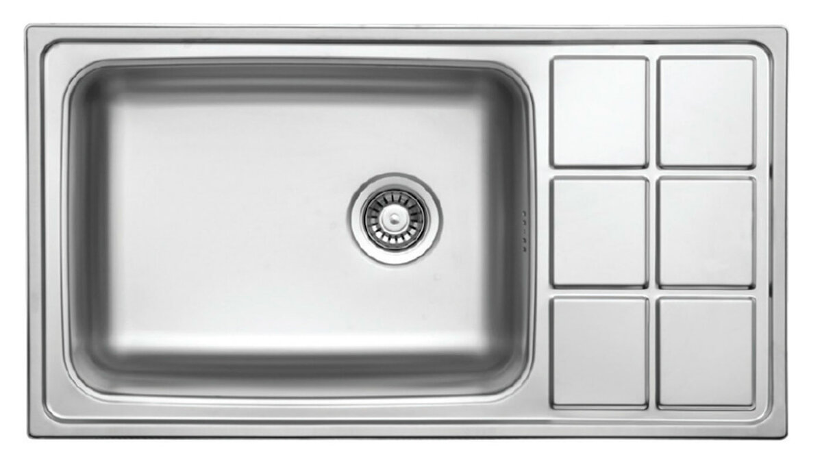 Изображение товара Кухонная мойка TopZero Lotus LTL915.500.GT8K врезная из нержавеющей стали