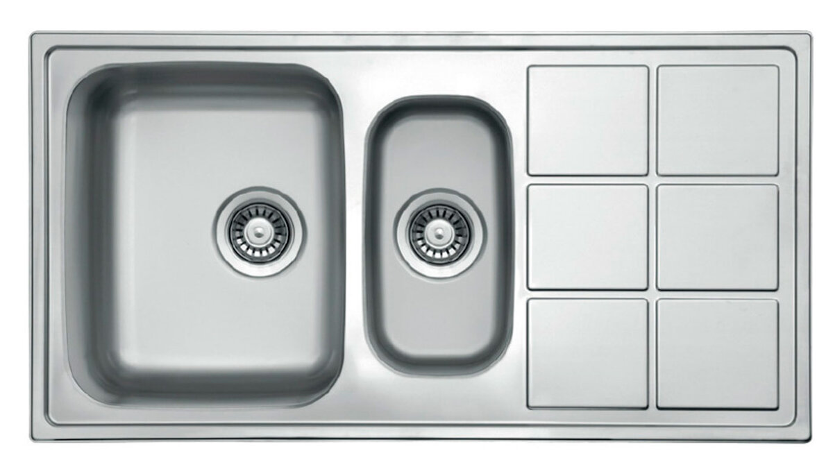 Изображение товара Кухонная мойка из нержавеющей стали TopZero Lotus LTL950.500.15.GT8K 95х51 см