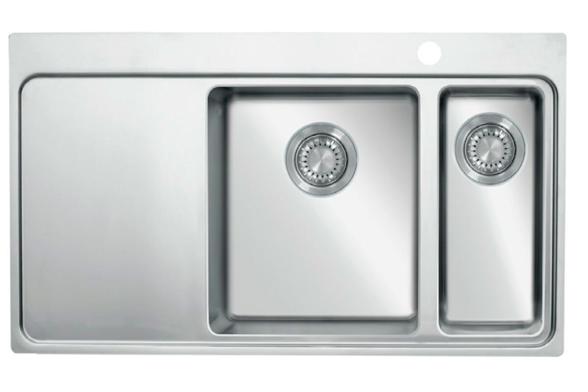 Изображение товара Кухонная мойка TopZero Micro 86х51 см, нержавеющая сталь, двухсекционная