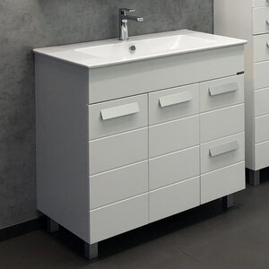 Изображение товара Тумба с раковиной Comfortу Модена 90 см напольная белый матовый РФ