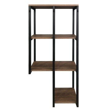 Изображение товара Стеллаж Comfortу Порто 50 см подвесной для ванной комнаты черный/дуб