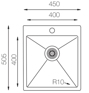 Изображение товара Кухонная мойка TopZero ColorX TNL450.505 Gold 45х50 см