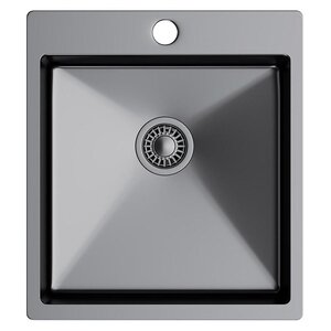 Изображение товара Кухонная мойка TopZero ColorX TNL450.505 Titan 45 х 50 см, с PVD покрытием, титан
