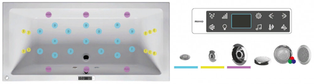 Изображение товара Гидромассажная система Riho BLISS 2 с аудиосистемой и подогревом воды