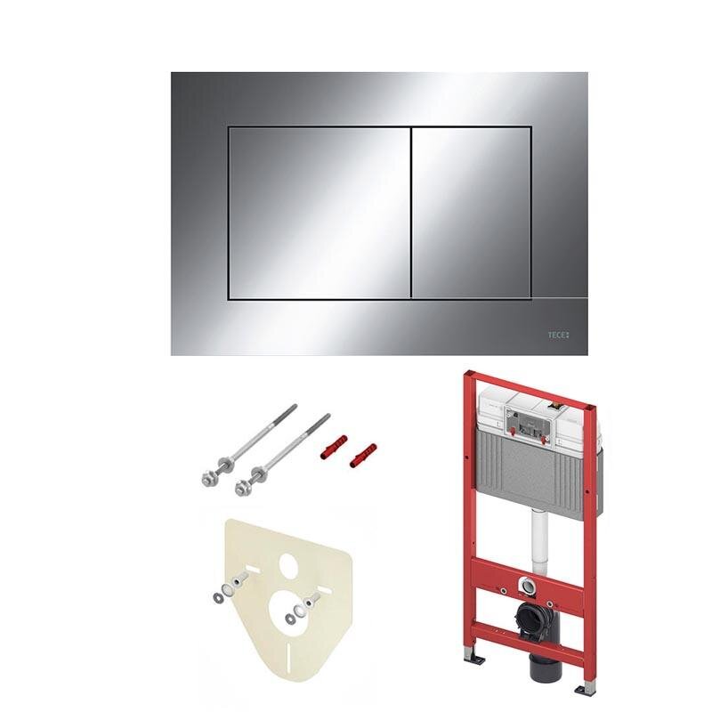 Изображение товара Инсталляция для унитаза TECE Base 9400412 с кнопкой смыва TECEnow хром глянцевый