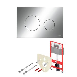 Изображение товара Инсталляция для унитаза TECE Base K440921, клавиша смыва TECEloop хром глянцевый