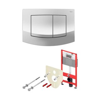 Изображение товара Инсталляция для унитаза TECE Base 9400405, клавиша смыва TECEambia хром глянцевый