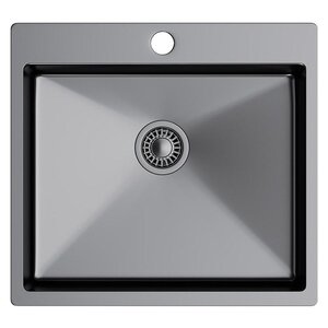 Изображение товара Кухонная мойка TopZero ColorX TNL550.505 Titan 55 х 50 см, с PVD покрытием, титан