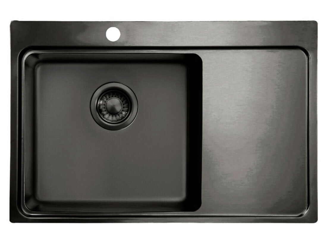 Изображение товара Кухонная мойка TopZero ColorX 78х51 см титан врезная с комплектом