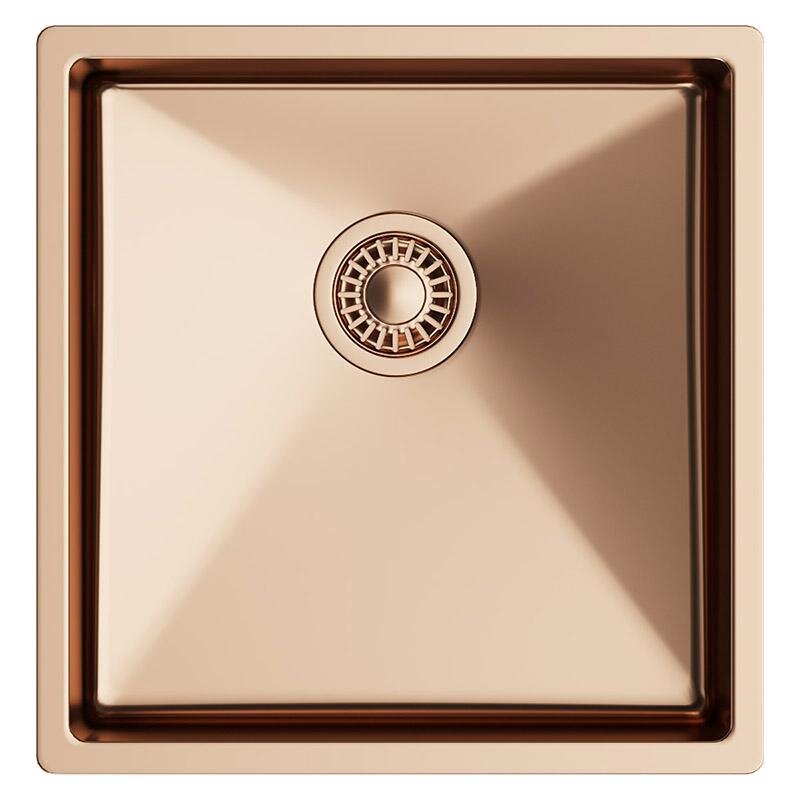 Изображение товара Кухонная мойка TopZero ColorX TNL 400 Gold Rose 44 х 44 см, с PVD покрытием, медь
