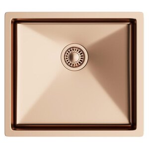 Изображение товара Кухонная мойка TopZero ColorX TNL 450 Gold Rose 49 х 44 см, с PVD покрытием, медь