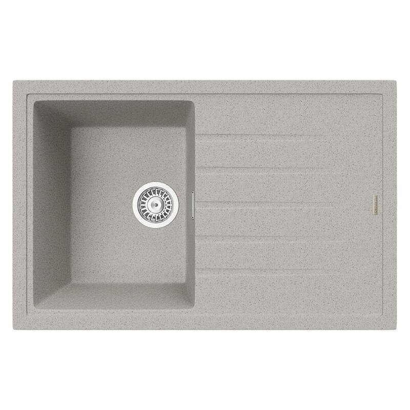 Изображение товара Кухонная мойка TopZero Juliet 780.500-47 Smoke — глубина чаши 205 мм, серый матовый